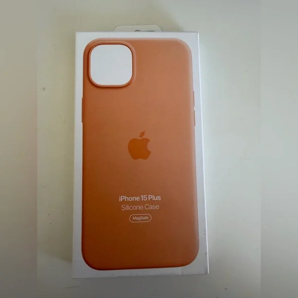📱 Apple iPhone 15 Plus Silicone Case – Orange Sorbet (Brand New in Box) - Picture 1 of 2